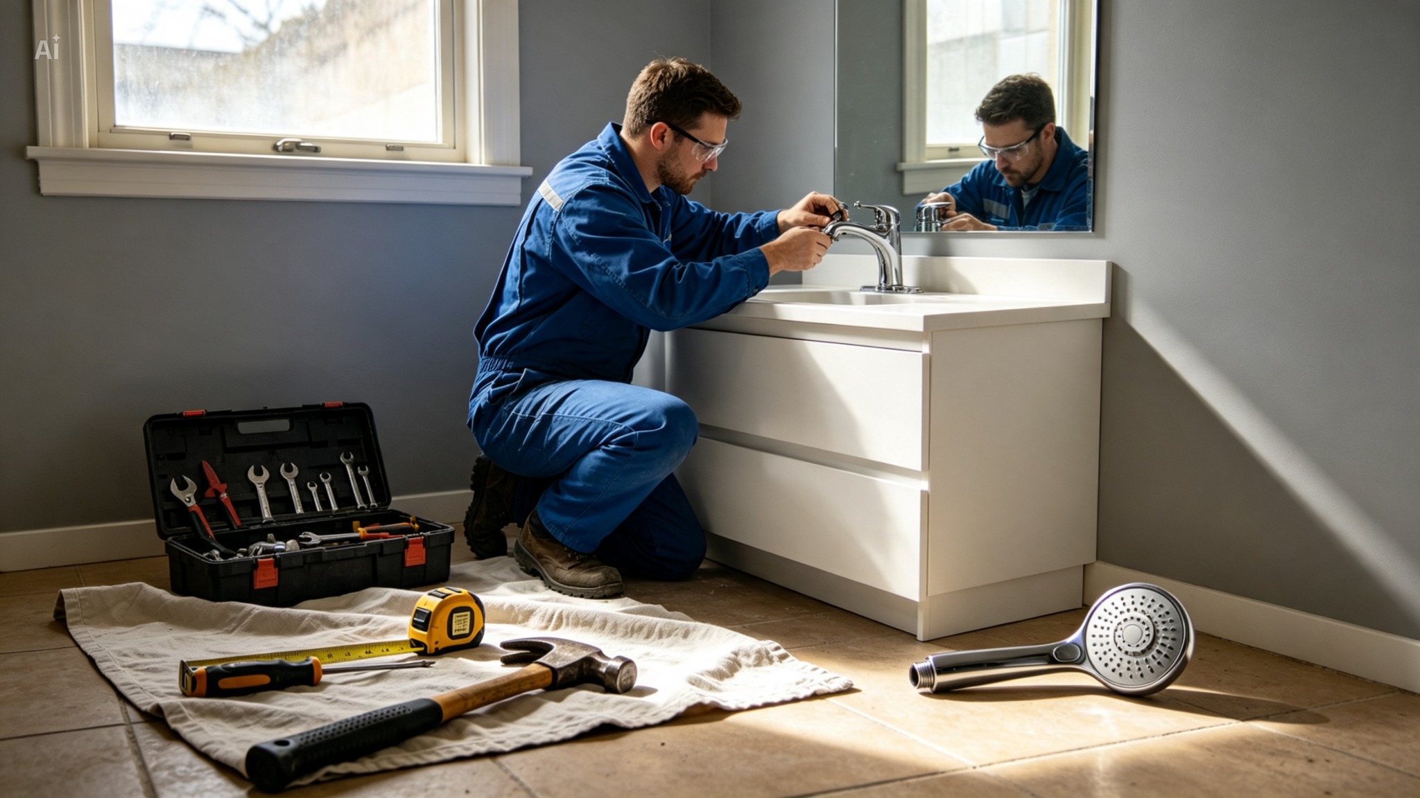 Salle de bain rénovée par Probat Concept